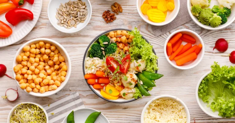 Phentermine meal plan featuring protein, fiber-rich vegetables, and healthy foods to support weight loss